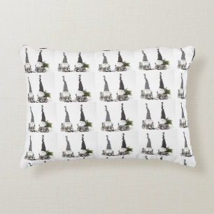 COUSSINS DÉCORATIFS *GNOMES DE NOËL MIGNONS AVEC DOS GRIS ARGENTÉ*