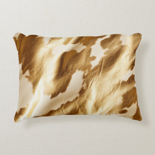 Coussins Décoratifs Gold Cream Western Cowhide