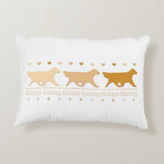 Coussins Décoratifs Golden retriever, or sur le blanc
