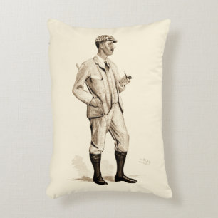 Coussins Décoratifs Golfeur vintage avec le tuyau et les bottes de