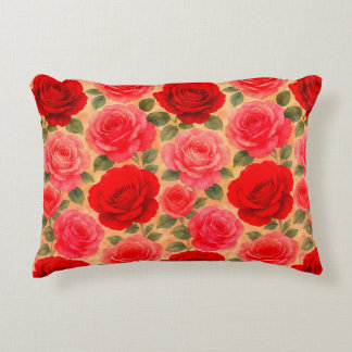 Coussins Décoratifs Grâce en Fleurs – Harmonie de Roses à l'Aquarelle