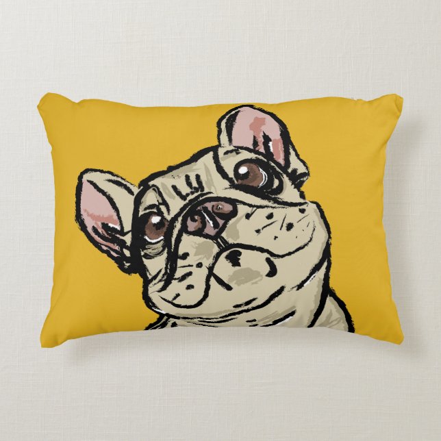 Coussins Décoratifs Graffiti French bulldog (Devant)