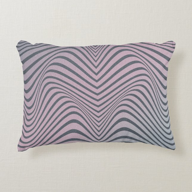 Coussins Décoratifs Grainy psychedelic background. Zebra stripe patter (Devant)