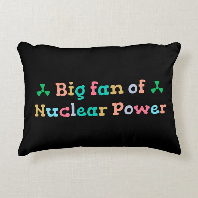 Coussins Décoratifs Grand fan de l'énergie nucléaire (Devant)