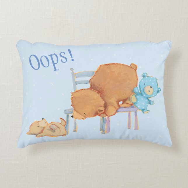 Coussins Décoratifs Grand ours Brown, calicot, et chaises souples de (Devant)