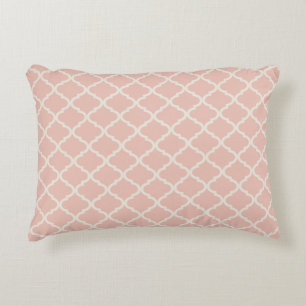Coussins Décoratifs Grand Quatrefoil 16" rose-clair crème X12 "