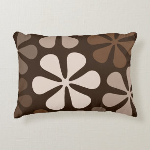 Coussins Décoratifs Grandes Fleurs Abstraites Browns & Creams