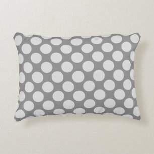 Coussins Décoratifs Grands points rétro - tons gris / gris