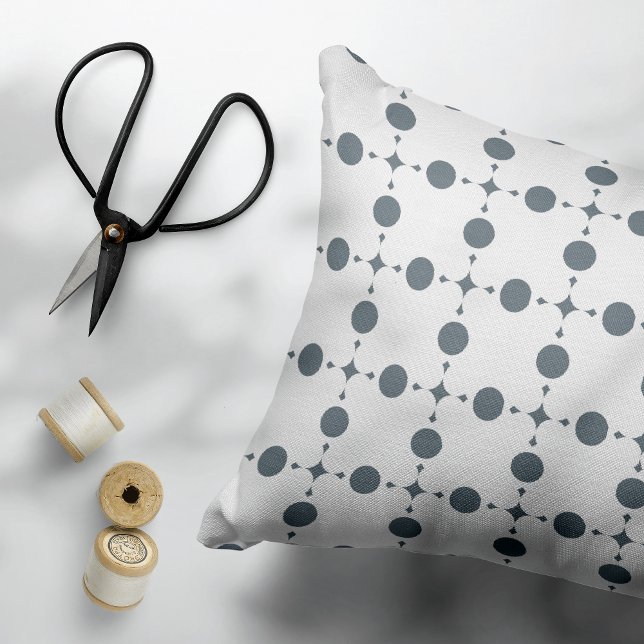 Coussins Décoratifs Gray Polka Dots, Polka Dot Pattern, Dots (Créateur téléchargé)