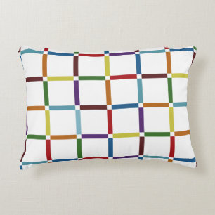 Coussins Décoratifs Grille arc-en-ciel colorée avec espace négatif