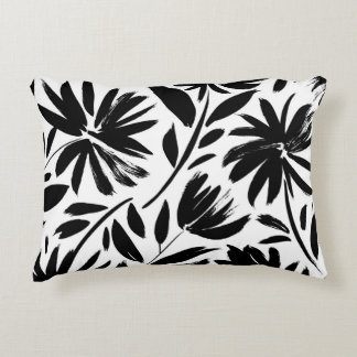 Coussins Décoratifs Grille noire : vintage motif chrysanthème