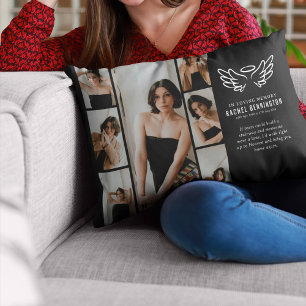 Coussins Décoratifs Grille photo de hommage commémoratif céleste