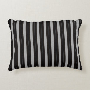 Coussins Décoratifs gris avec des rayures noires