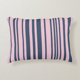 Coussins Décoratifs Gris profond Bleu et rose rayures