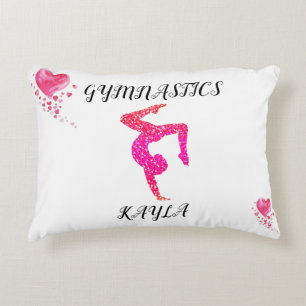 Coussins Décoratifs Gymnastique gymnaste & coeurs personnalisés