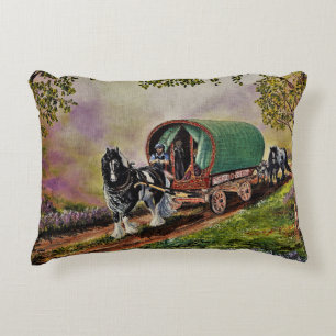 Coussins Décoratifs Gypsy Vanner Horse irlandais Caravan Wagon Tapisse