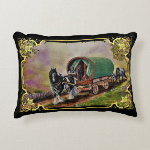 Coussins Décoratifs Gypsy Vanner Horse irlandais Caravan Wagon Tapisse