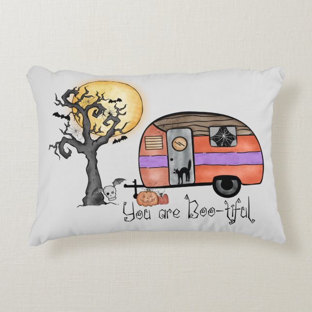 Coussins Décoratifs Halloween Camping | Vous êtes indigne (Devant)