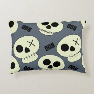 Coussins Décoratifs Halloween Crâne, Boo Design Enfant.