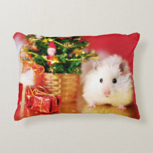 Coussins Décoratifs Hamster Kokolinka avec l'arbre de Noël