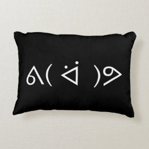 Coussins Décoratifs Happy Gary ᕕ( ᐛ )Meme Emoticon Text Art