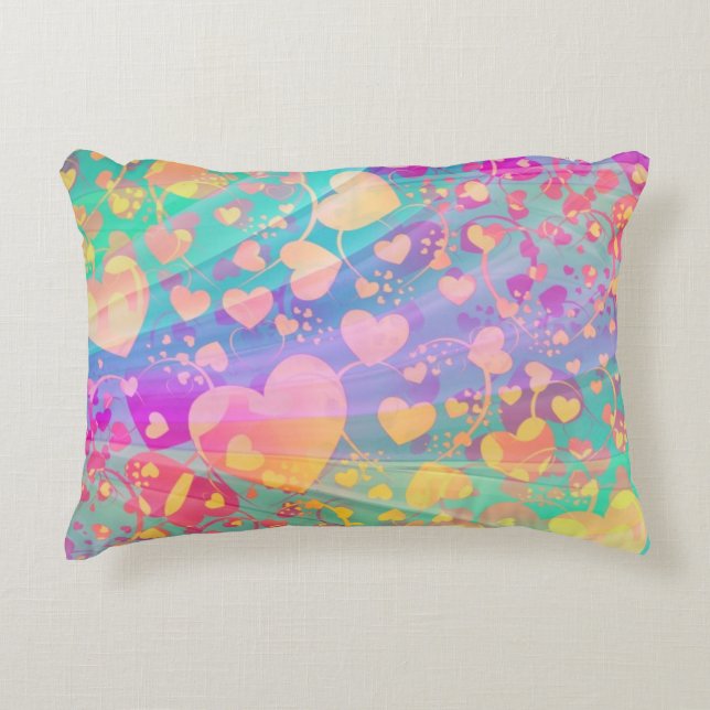 Coussins Décoratifs Heart Love Motif Pastel Design (Devant)