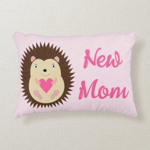 Coussins Décoratifs Hérisson Bébé Fille Rose Personnalisé