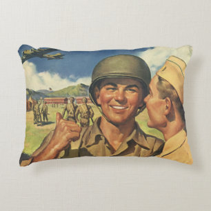 Coussins Décoratifs Héros patriotiques vintage, hommes d'avion militai