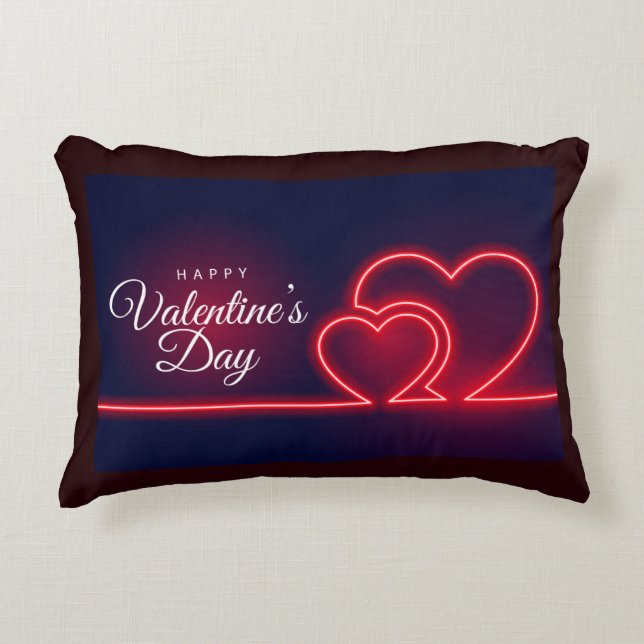 COUSSINS DÉCORATIFS HEUREUSE SAINTE-VALENTIN ! (Devant)