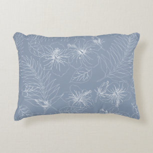 Coussins Décoratifs Hibiscus exotique sans couture Feuilles de palmier