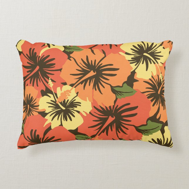 Coussins Décoratifs Hibiscus Hawaiian Floral Aloha Chemise Imprimer (Devant)
