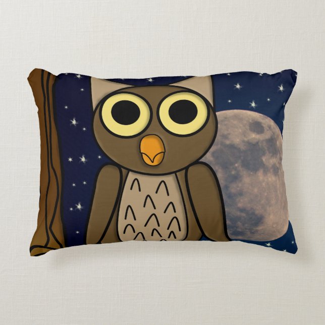Coussins Décoratifs Hibou nocturne (Devant)