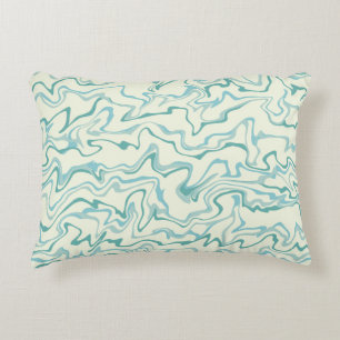 Coussins Décoratifs Hippie les années 70 Marbre Bleu Liquide Swirl Boh