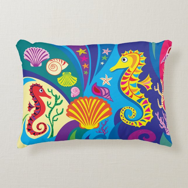 Coussins Décoratifs Hippocampe nautique (Devant)