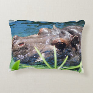 Coussins Décoratifs Hippopotame affamé