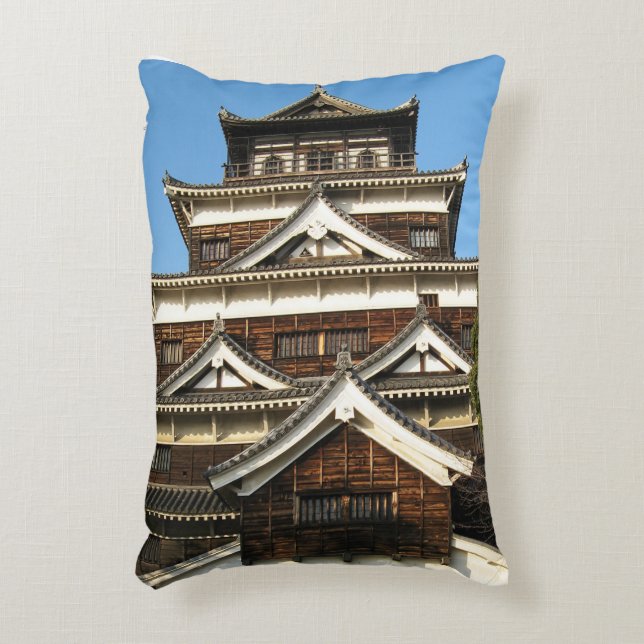 Coussins Décoratifs Hiroshima Castle 広 島 城, Hiroshima, Japon (Devant(Vertical))