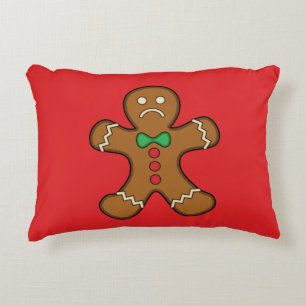Coussins Décoratifs Homme de pain d'épice triste