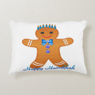 Coussins Décoratifs Homme en pain d'épice de Hanouka Judaica Menorah