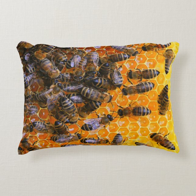COUSSINS DÉCORATIFS HONEY BEES JETTE PILLOW (Devant)