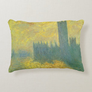 Coussins Décoratifs Houses of Parliament, ciel orageux de Claude Monet