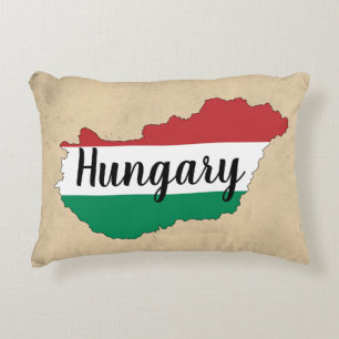 Coussins Décoratifs Hungary Flag Silhouette