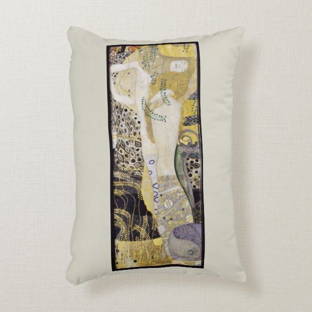 Coussins Décoratifs Hydra (alias  Serpents d'eau I) de Gustav Klimt (Devant(Vertical))