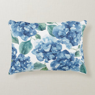Coussins Décoratifs Hydrangea Blues Motif floral Fleurs à l'aquarell