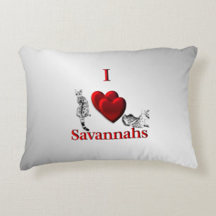Coussins Décoratifs I Heart Savannah Chat Argent