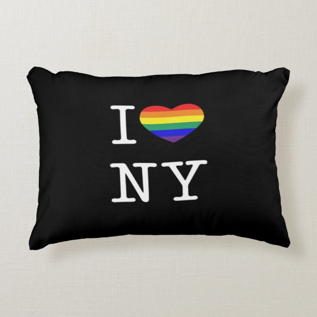 Coussins Décoratifs I Love NY - Gay Pride Rainbow Heart Classic (Devant)
