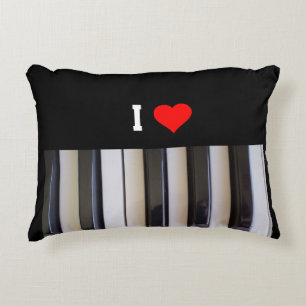 Coussins Décoratifs I Love Piano, design populaire