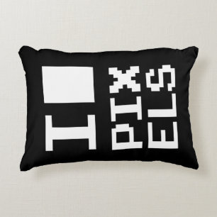 Coussins Décoratifs I Love Pixels, design geek, art des pixels