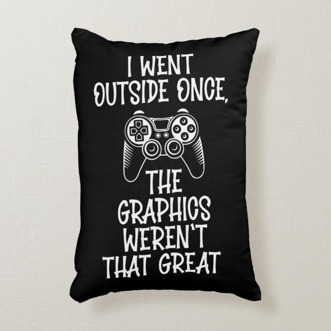 Coussins Décoratifs I Went Outside - Funny Gamer (Devant(Vertical))
