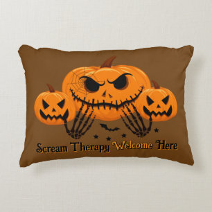 Coussins Décoratifs Ici bienvenue pour la thérapie des cris d'Hallowee
