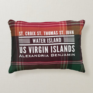 Coussins Décoratifs Îles Vierges américaines VI Madras Personnaliser
